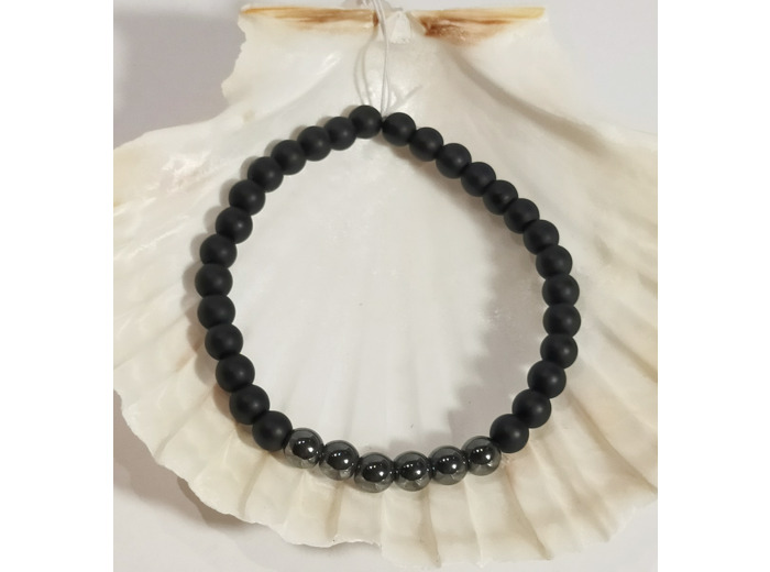 Agate noire, hématite