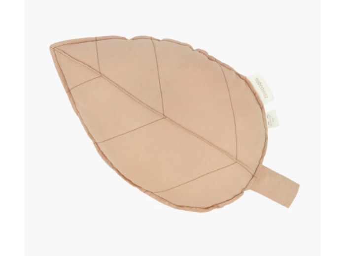 Coussin feuille lin français