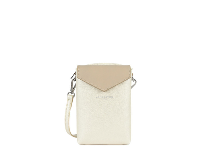 Lancaster Maya Pochette Smartphone Cuir 517-86 Blanc Nacré