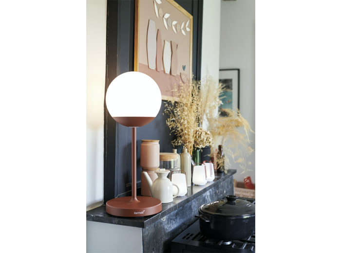 Lampe Moon H41cm - Ocre Rouge