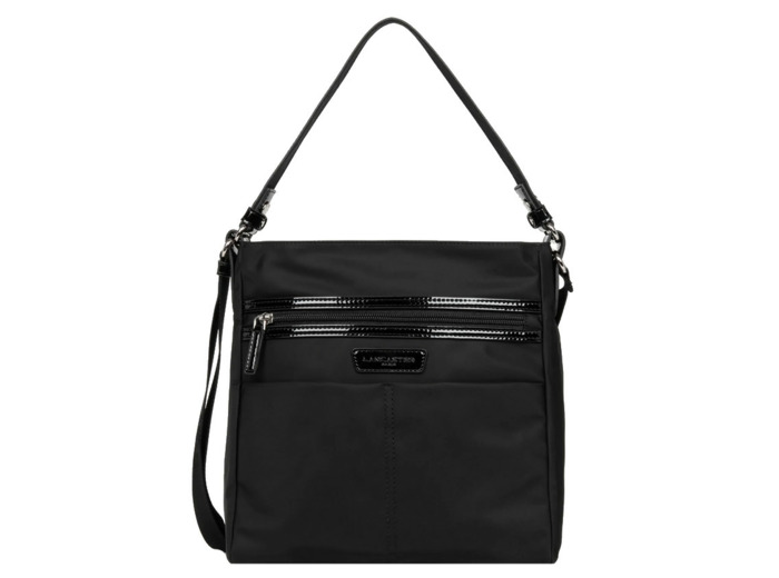 Lancaster Basic Verni Sac Porté Epaule et Travers 514-60 Noir
