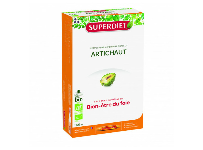 Artichaut Bio Bien-etre Du Foie 20 Ampoules 15ml Superdiet