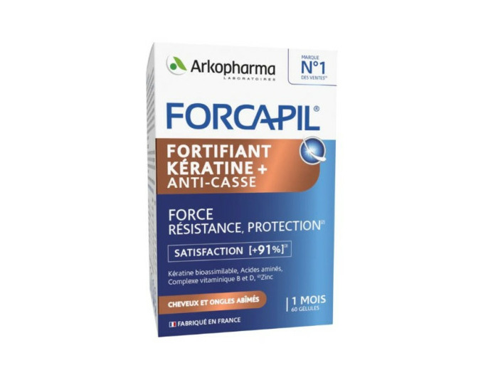 Fortifiant Kératine 60 gélules Forcapil Arkopharma