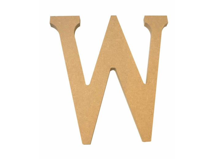 Lettre "W" Mdf - Hauteur : 220 mm