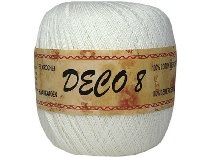 Coton Déco 8 - 100 gr - Blanc