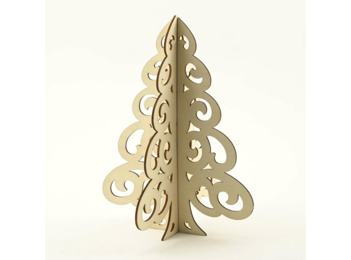 Arbre de Noël en médium - A décorer