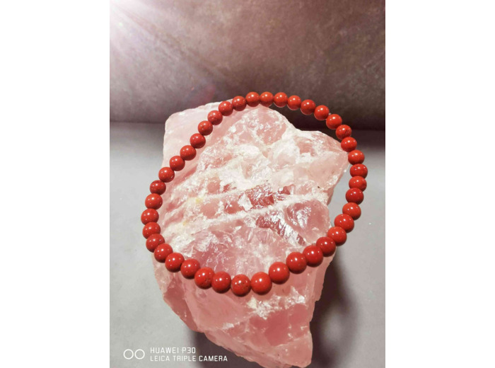 Bracelet Jaspe rouge 4mm
