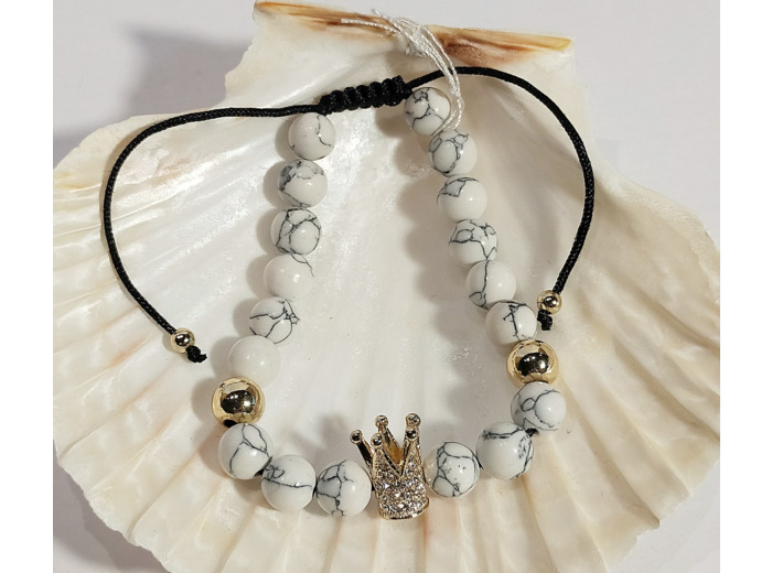 Howlite couronne réglable
