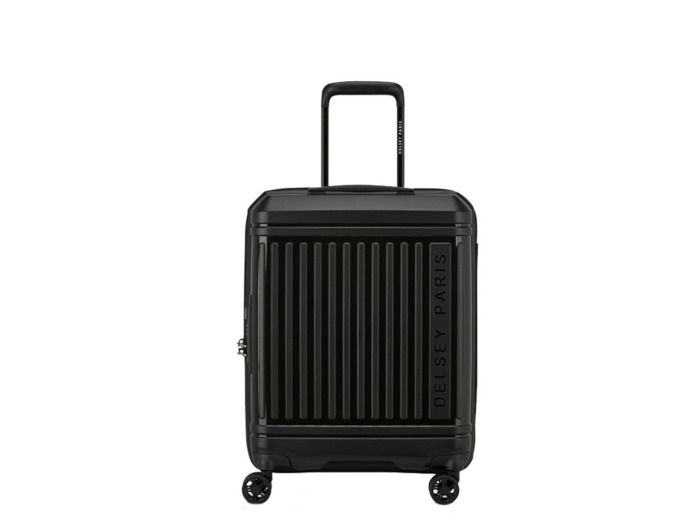 Delsey Lutece Valise Cabine S Extensible 4 Roues 55 CM TSA Noir
