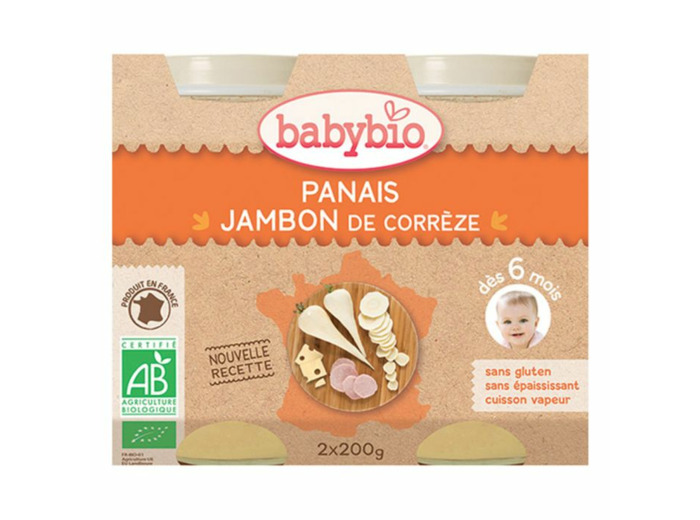 BABYBIO POTS PANAIS/JAMBON 2X200G