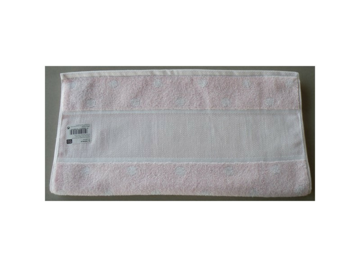 Serviette de toilette rose à pois RICO