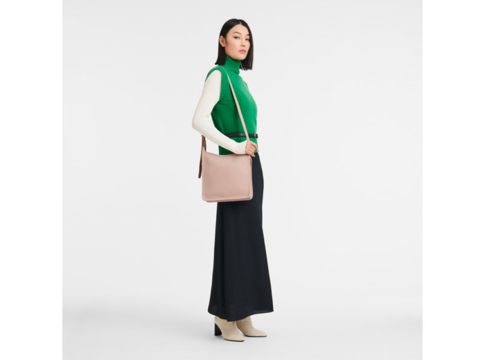 Longchamp Le Foulonné Sac Porté Travers Zippée M Nude