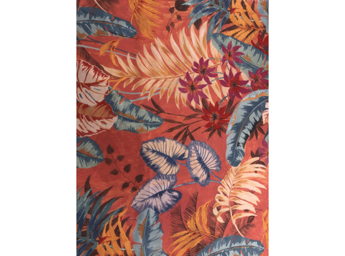 Tissu viscose imprimé plantes tropicales