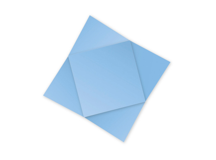 Cartes losanges 160x160 mm "Pollen" - Bleu lavande