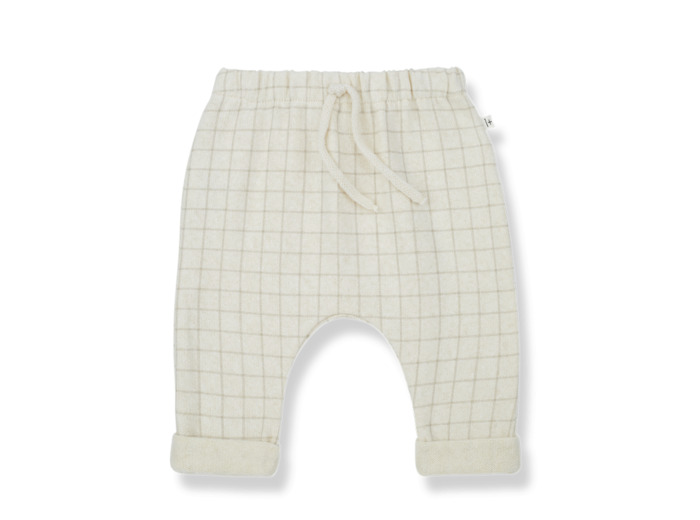 Pantalon Tristant carreaux ecru