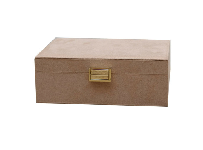 Maison Scarlett boîte à bijoux Louise Velours Beige