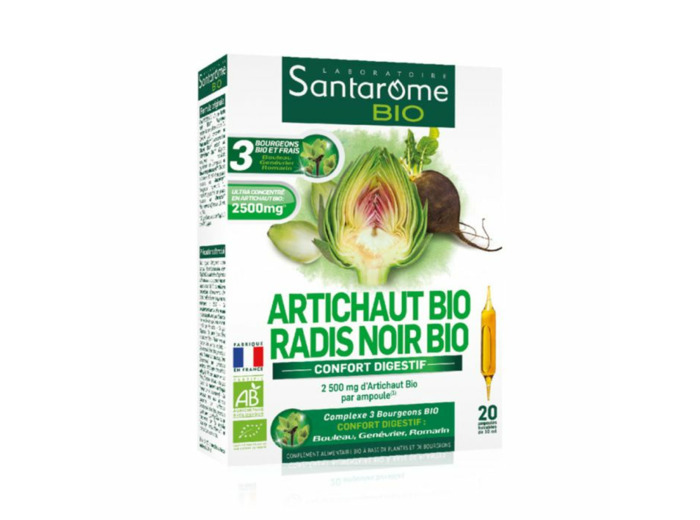 Artichaut Radis Noir 20 Ampoules Bio 200ml Santarome