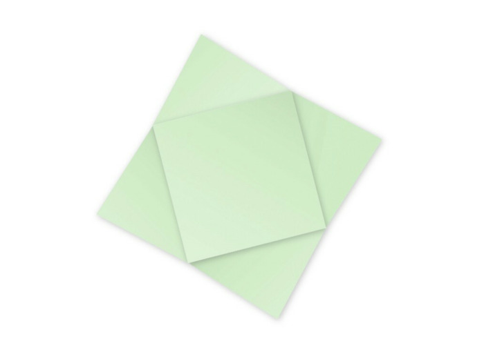 Cartes losanges 160x160 mm "Pollen" - Vert bourgeon