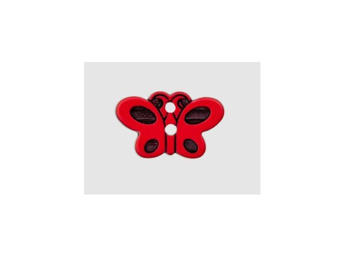 Bouton papillon rouge