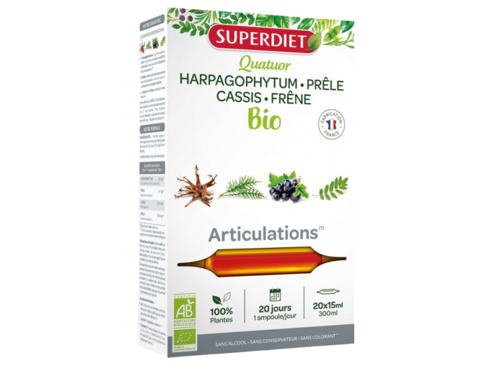 Quatuor Articulations Bio 20 Ampoules Superdiet