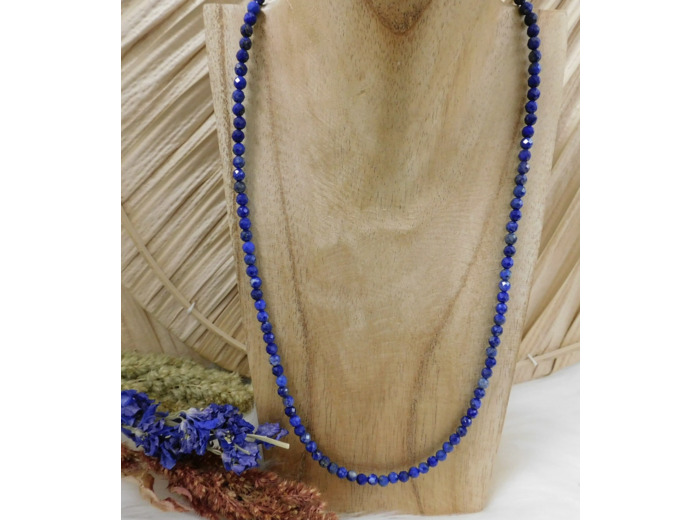 COLLIER LAPIS-LAZULI FACETTÉ