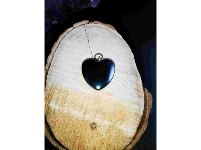 Pendentif Hématite coeur ref BG30