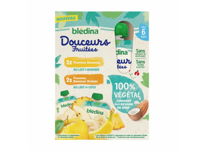 Gourdes vegetales multivarietes 4x90g Des 6 mois Blédina