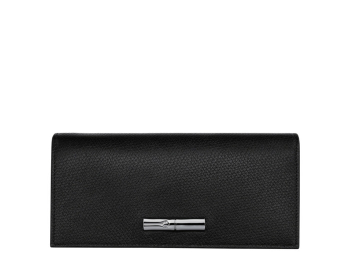 Longchamp Roseau Portefeuille A Rabat Noir