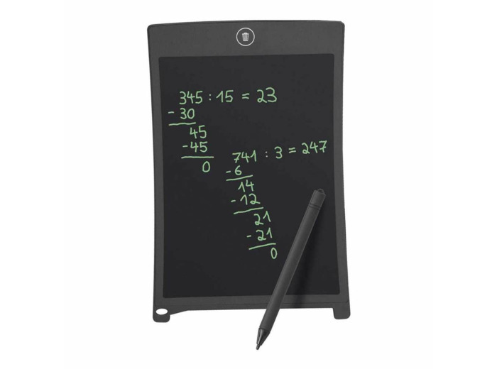 Ardoise LCD, 8,5 pouces (21,59 cm), noir
