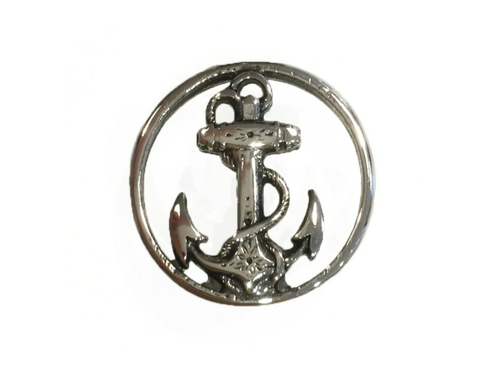 Bouton métal - Ancre de marine