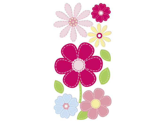 Sticker 3D "Fleurs Rondes"