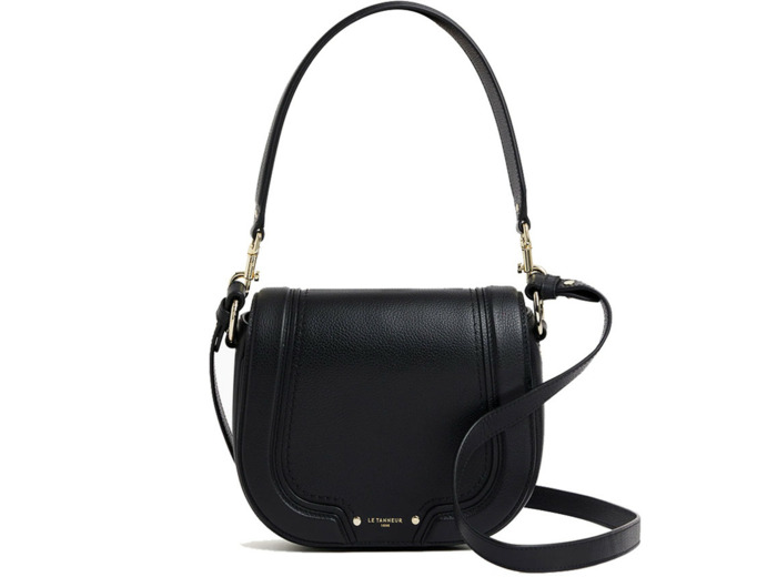 Le Tanneur Ella Sac bandoulière En Cuir Grainé Noir
