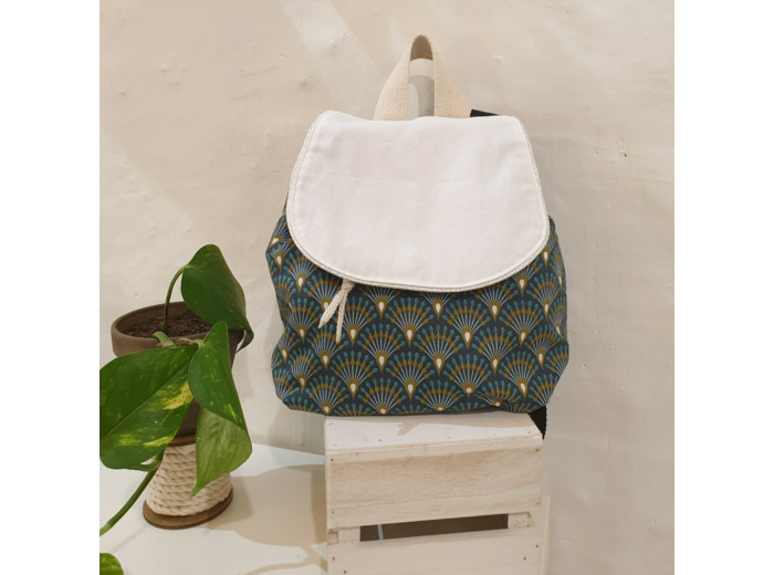 Sac à dos enfant personnalisable Ecole/Crêche modèle Paon japonais