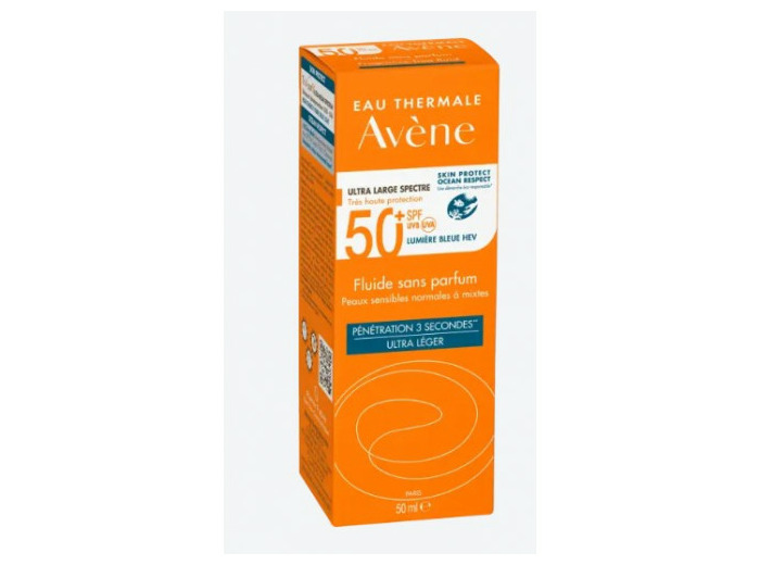 Fluide Spf50+ Sans Parfum Ultra-Léger 50ml Solaire Avène