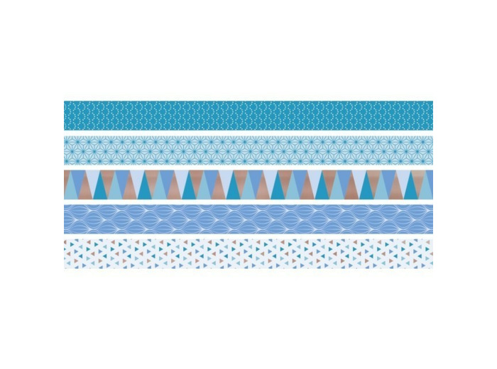 Rubans décoratifs adhésifs mini - Azur