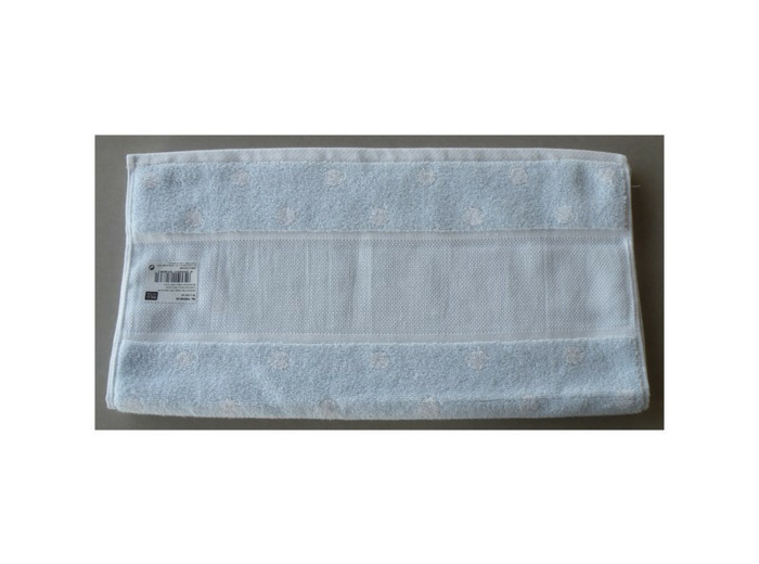 Serviette de toilette bleu ciel à pois RICO