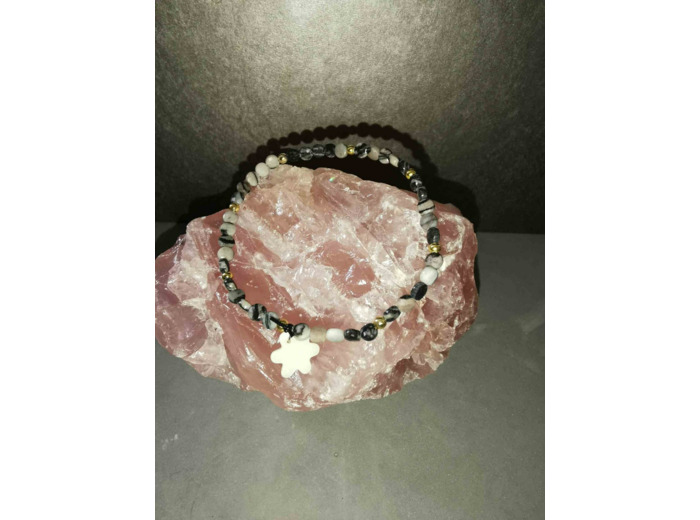 Bracelet perles facetées Jaspe OLPA 907