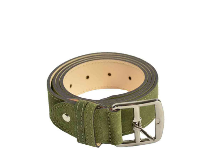 Berthille Ceinture A Chape Velour Ajustable kaki