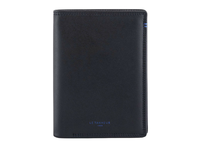 Le Tanneur Martin Portefeuille Moyen Vertical 2 Volets Noir