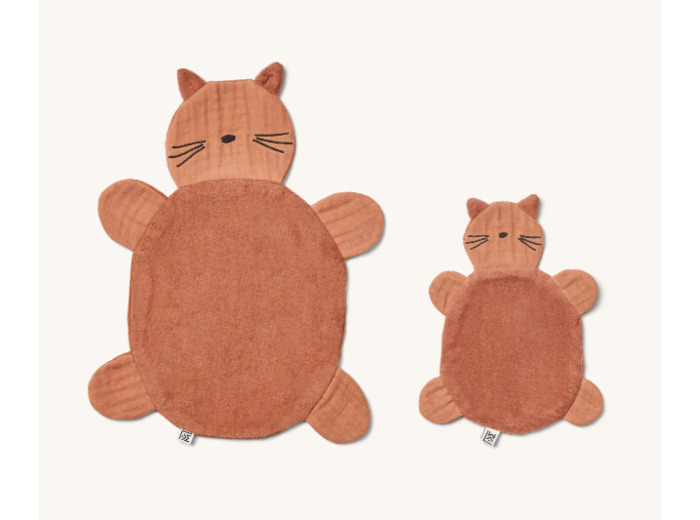 Doudou Janai lot de 2 chat rose