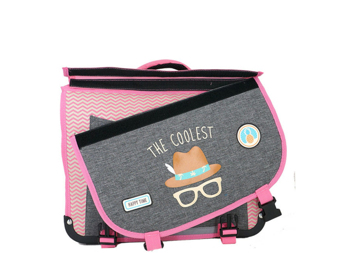 Pol Fox Cartable Reversible 38cm The Coolest Rose et Gris