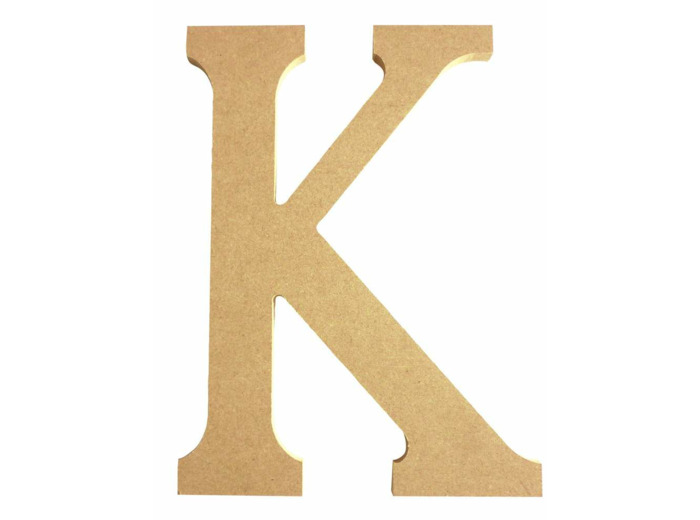Lettre "K" Mdf - Hauteur : 220 mm