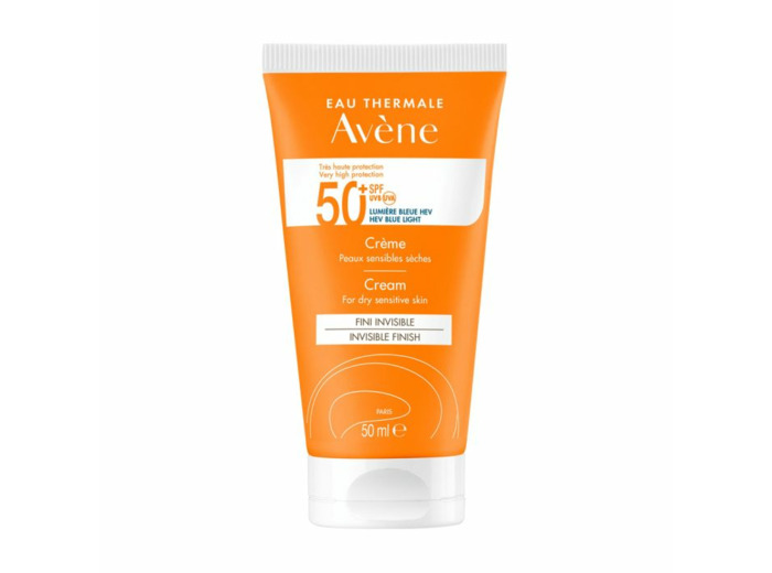Crème 50+ UVB UVA Lumière Bleue HEV 50ml Solaire Peaux sensibles sèches Avène