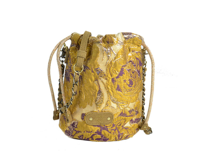 Mila Louise Mai FS Sac Pochette Toile Fantaisie Bronze