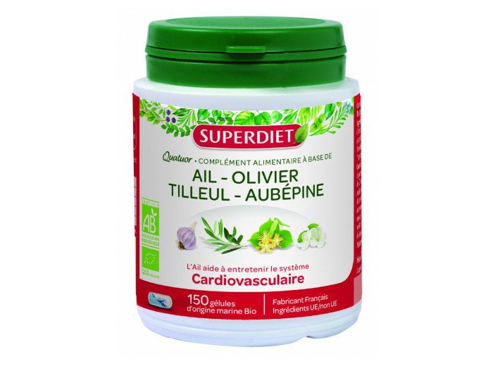 Quatuor Cardiovasculaire Ail Bio 150 Gelules Superdiet