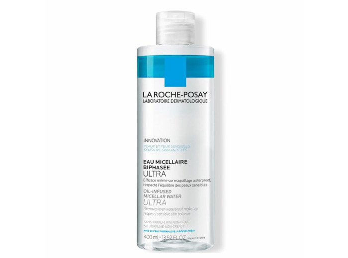 Eau Micellaire Biphasée Ultra démaquillant 400ml Toilette Physiologique Visage yeux waterproof La Roche-Posay