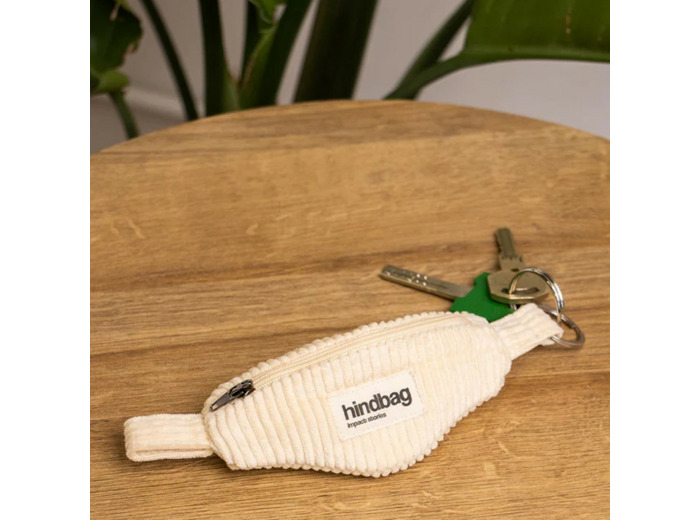 Hindbag Côme Porte Clés Sac Banane Velours Beige