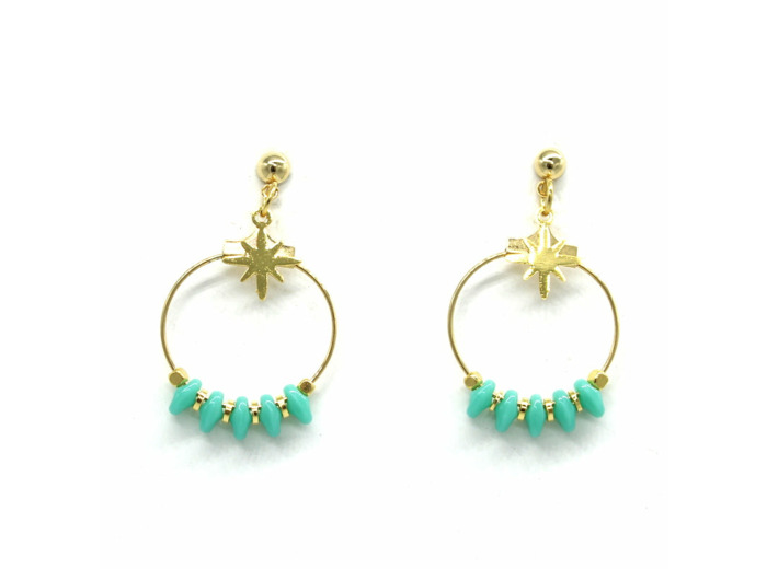 Boucles d'oreilles Aqua Coral