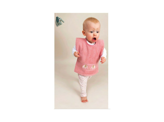 Bavoir à broder - Rose Fuchsia