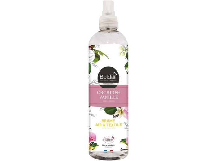 Boldair Brume Parfumante Air & Textile Orchidée Vanille Ecocert, 12 ml
